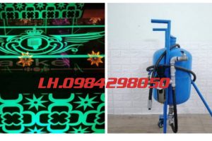 Máy phun cát làm gương decor trang trí phòng karaoke, bar club