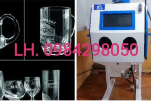 Phun cát tạo logo trên cốc, đĩa, đồ lưu niệm bằng thủy tinh